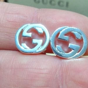 GG Sterling Silver Stud Earrings